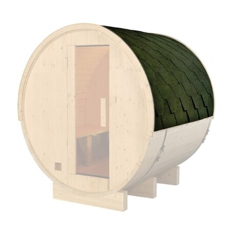 ALEKO SB6SHINGLERF Asphalt Shingle Sauna Roof for 83 x 72 x 75 Inch SB6 Series 6 Person Barrel Sauna Green